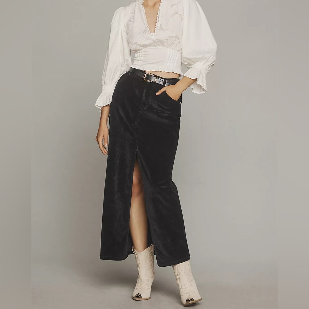 Pilcro Black Corduroy Skirt